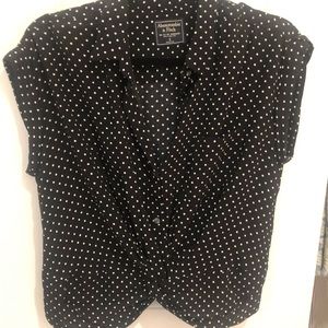 Abercrombie knot front button down blouse